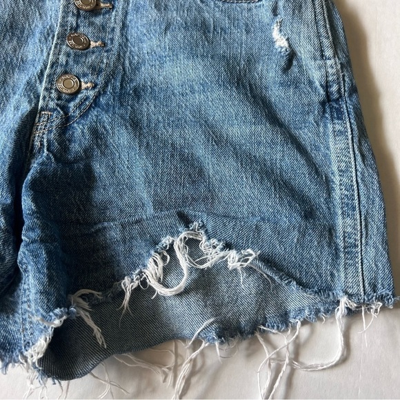 Gap denim button fly high rise cheeky shorts size 0/25 - Picture 6 of 13